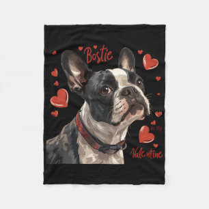 Cobertor De Velo Boston Terrier é meu namorado Cute Pet Dog Owner