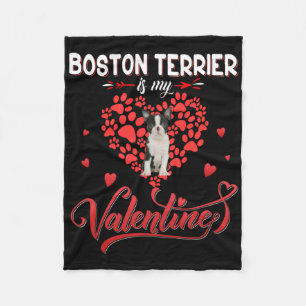 Cobertor De Velo Boston Terrier engraçado é meu Namorados
