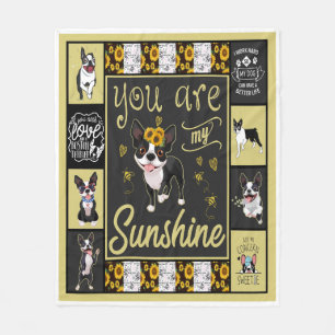 Cobertor De Velo Boston Terrier Você É Meu Sol