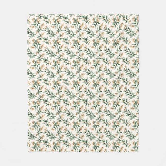 Cobertor De Velo Botanical Foliage Pattern Cozy (Frente)
