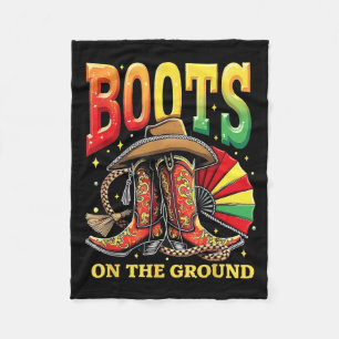 Cobertor De Velo Botas No Terreno Da 16 De Junta, Cowgirl Country W
