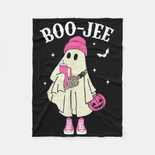 Cobertor De Velo Boujee Boo Jee Spooky Ghost Pink Halloween Pumpkin