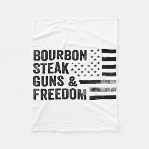 Cobertor De Velo Bourbon Steak Guns E Freedom Usa Flag Whiskey Pa