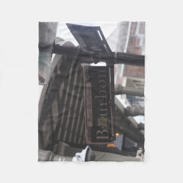 Cobertor De Velo Bourbon Street Sinal Fleece Blanket (Frente)