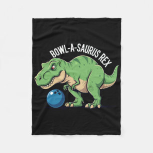 Cobertor De Velo Bowl-a-saurus Rex Dinossauro Engraçado de Boliche 