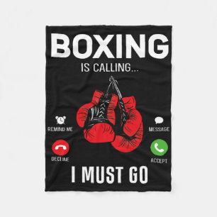 Cobertor De Velo Boxando Luvas O Boxing Phone Display Está Chamando