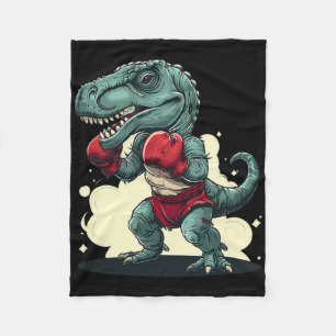 Cobertor De Velo Boxeador Dinossauro Boxe Dinossauro Kickboxing T-r
