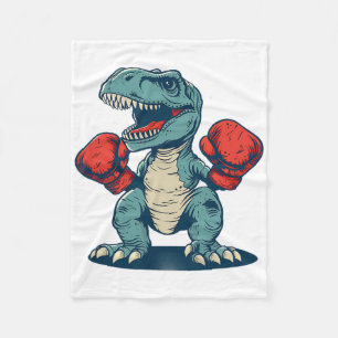 Cobertor De Velo Boxeando Dinosaur Boxeador Dino Kickboxing T-rex B