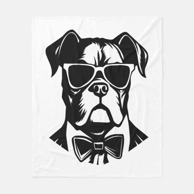 Cobertor De Velo Boxer Dog (Frente)