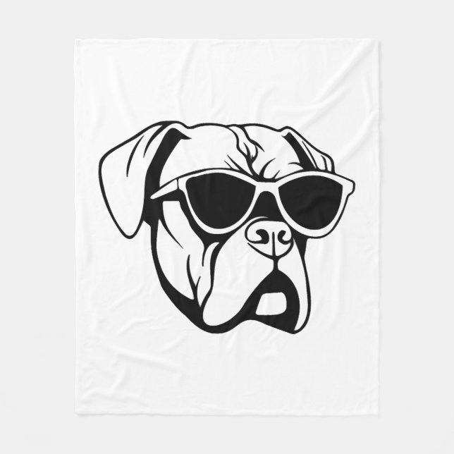 Cobertor De Velo Boxer Dog (Frente)