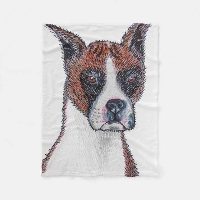 Cobertor De Velo Boxer dog fleece blanket  (Frente)