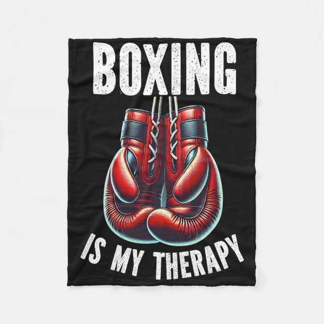 Cobertor De Velo Boxer É Minha Terapêutica Boxer Luvas Boxer Combat (Frente)
