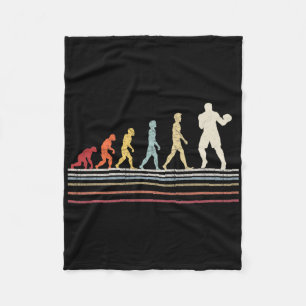Cobertor De Velo Boxer Evolution Funny Boxer Gift Retro Vintage Bo