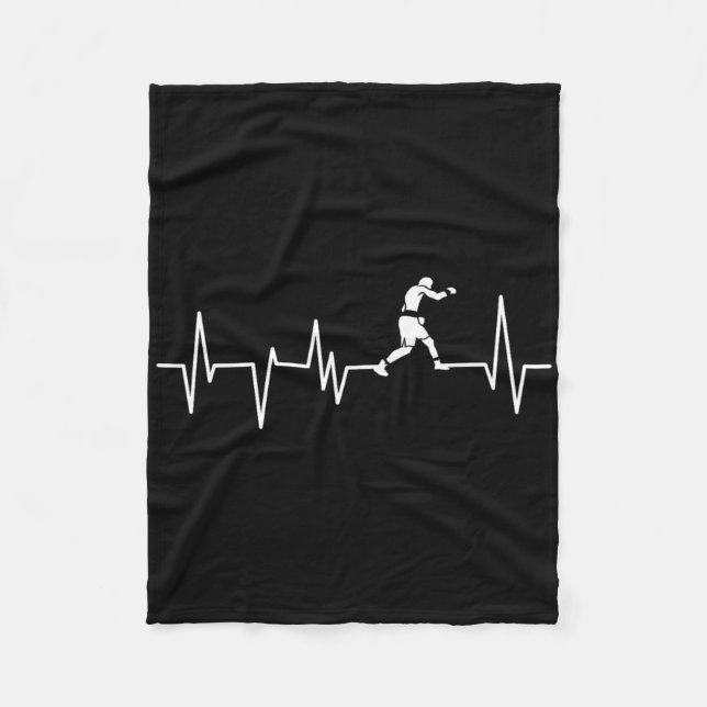 Cobertor De Velo Boxer Heartbeat - Boxing Boxing Gift Boxing (Frente)