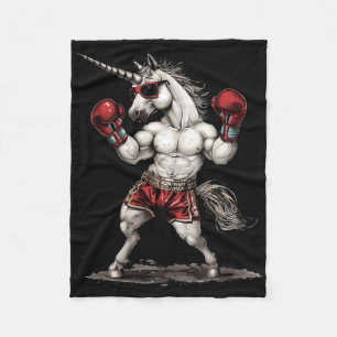 Cobertor De Velo Boxer Unicorn Com Luvas De Boxin Engraçadas