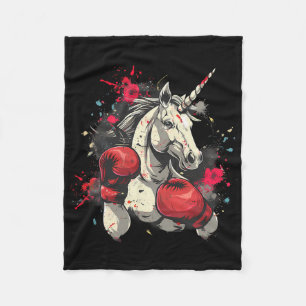 Cobertor De Velo Boxer Unicorn Com Luvas In A Box Kickboxe Cute B