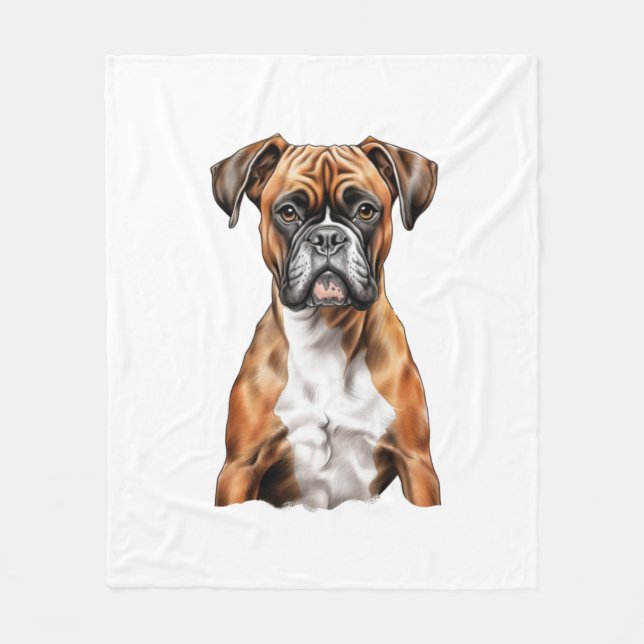 Cobertor De Velo Boxers Buddies - Design de Cachorro Justo para Loy (Frente)