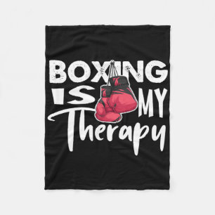 Cobertor De Velo Boxing É A Minha Engraçada Terapêutica, Quote Gym