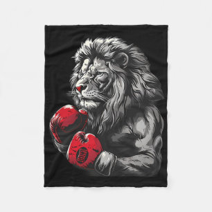 Cobertor De Velo Boxing Lion Retrait Motif Wildlife Kickboxing Lov