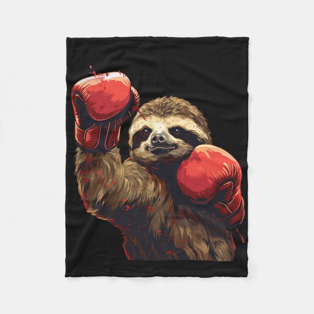 Cobertor De Velo Boxing Lover Boxing Luvas Kickboxing Engraçadas (Frente)