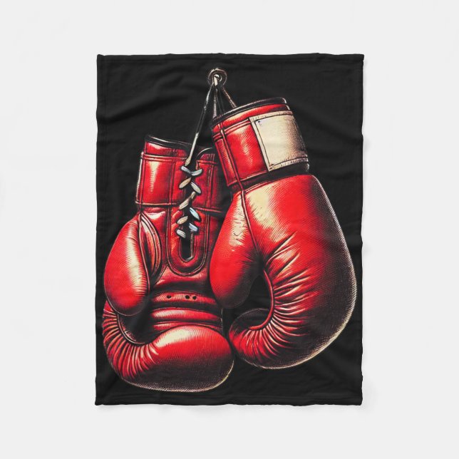 Cobertor De Velo Boxing Luvas Red Boxing Esporte Boxer Kickboxe (Frente)