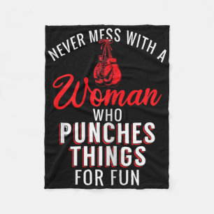 Cobertor De Velo Boxing Nunca Mete Com Uma Mulher Que Punha As Cois