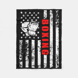 Cobertor De Velo Boxing Patriótico com Bandeira Americana