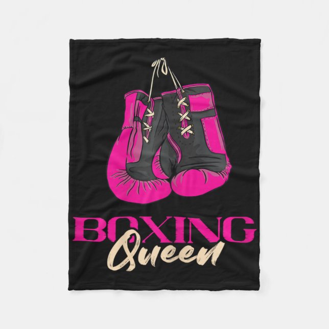 Cobertor De Velo Boxing Queen Kickboxer in a box Luvas Boxing Bo (Frente)