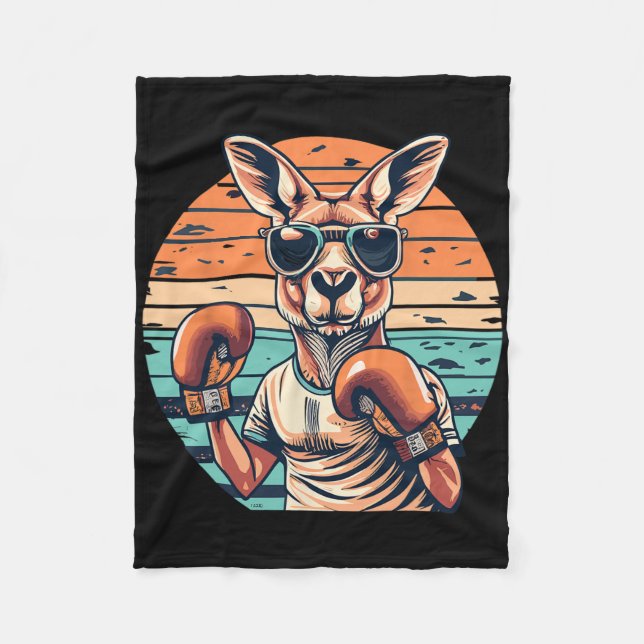 Cobertor De Velo Boxing Roger Australiano Kangaroo Boxer Kang (Frente)