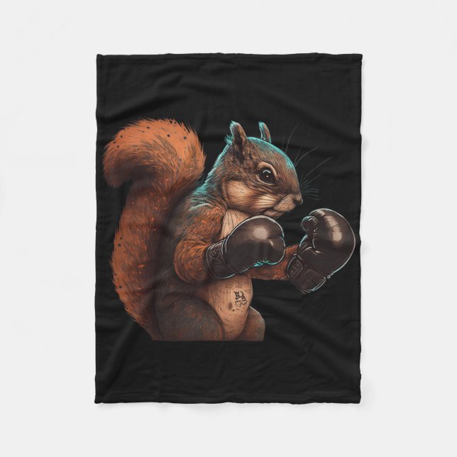 Cobertor De Velo Boxing Squirrel Boxer Boxing Gloves Kickboxing Mma (Frente)