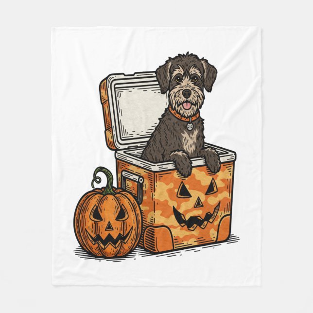 Cobertor De Velo Boykin Spaniel Halloween (Frente)