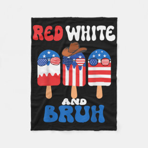 Cobertor De Velo Boys Red White E Bruh Popsicle Men 4 de julho de A