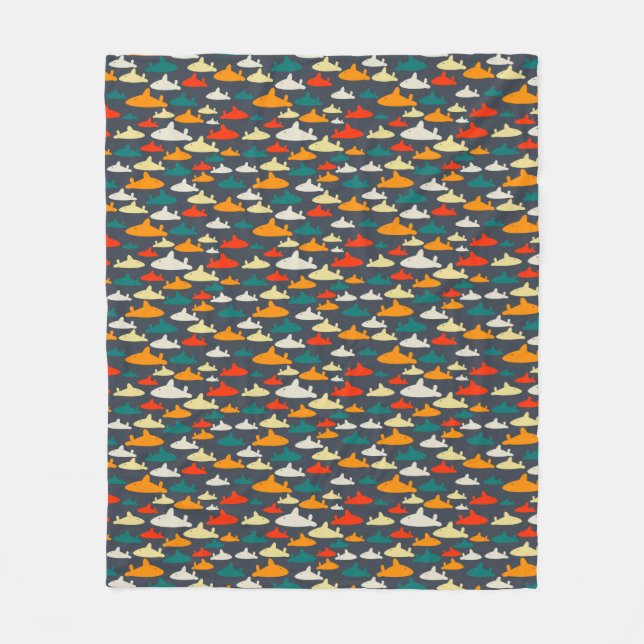 Cobertor De Velo Boys Shark Fleece Blanket (Frente)
