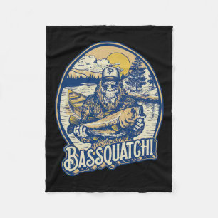 Cobertor De Velo Bquatch! B Pescador Sasquatch Funny Bigfoot Fishi