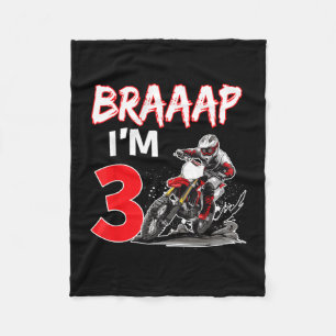Cobertor De Velo Braaap 3 anos de idade piloto de motocross 3º