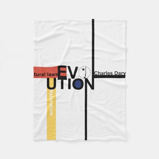 Cobertor De Velo Brahaus geométricos com tipografia (Frente)