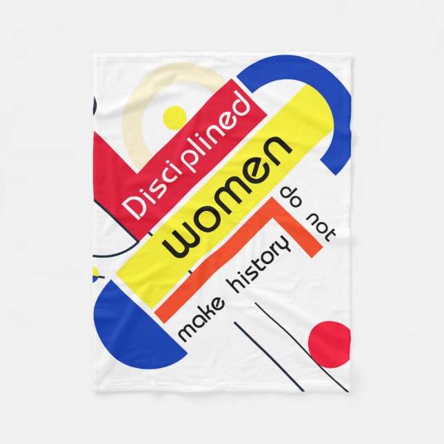 Cobertor De Velo Brahaus geométricos com tipografia (Frente)