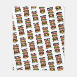 Cobertor De Velo Brainy Burgers Fleece Blanket