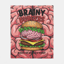 Cobertor De Velo Brainy Burgers Fleece Blanket