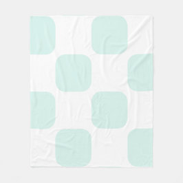 Cobertor De Velo Branco Macio & Verde Ciano Padrão Pastel Oblongo