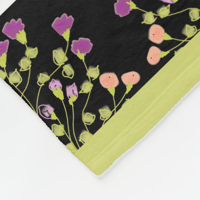 Cobertor De Velo Branco preto moderno e verde (Quina)