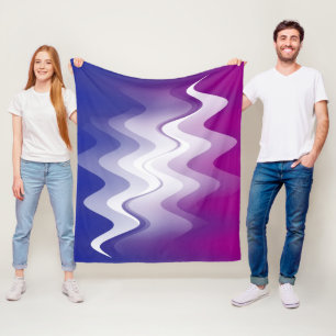 Cobertor De Velo Branco púrpura azul