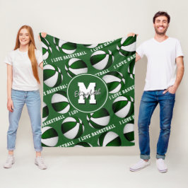 Cobertor De Velo branco verde eu adoro as cores da equipe de basque