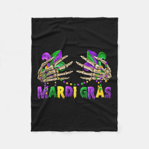 Cobertor De Velo Breassede Mardi Gras 2025 Camisa Miçangas Engraçad