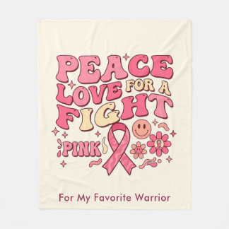 Cobertor De Velo Breast Cancer Awareness / Paz Amor Lucha