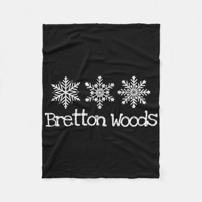 Cobertor De Velo Bretton Woods Ski Skier Skiing Snowflakes Snowboar (Frente)