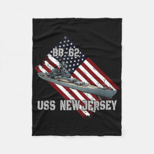 Cobertor De Velo Brigada Uss New Jersey Bb-62 & Combat Warsh