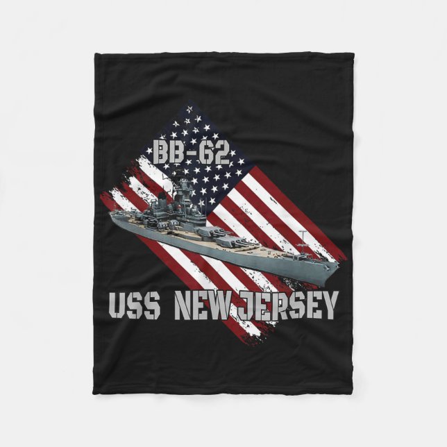 Cobertor De Velo Brigada Uss New Jersey Bb-62 &amp; Combat Warsh (Frente)