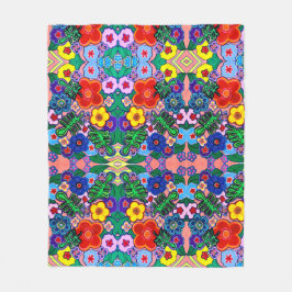 Cobertor De Velo Bright Abstrato Flower Art