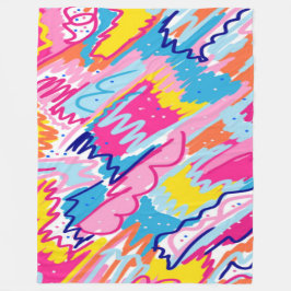 Cobertor De Velo Bright Colorida Abstrato Art